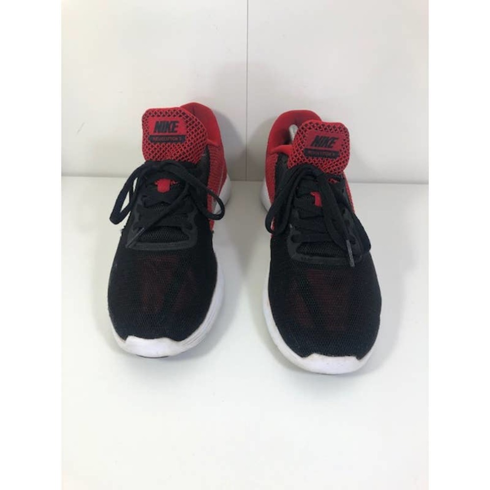 Nike Revolution 3 819300-600 Lace-Up Running Sneakers Black Red Men's US 8.5
